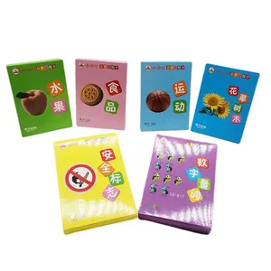 Custom Education Flash Card Learn Chinese Charade Card Games Pocket Vocabulary Flash Card For Kids