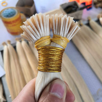 Extensions de cheveux humains de qualité supérieure, double trame, cuticules alignées, type I-Tips, toutes couleurs, vente directe d'usine Alibaba