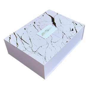 กล่องของขวัญกระดาษแข็งสีขาวด้านแบบสองประตูพร้อมฝาปิดแม่เหล็ก - Product Image 4
