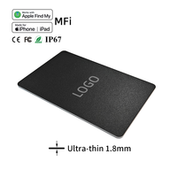 Certifié MFI pour AirTag Workcard Carte de localisation globale en plastique étanche avec positionnement AGPS Chargeur sans fil et étiquette de portefeuille
