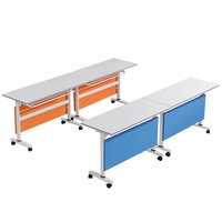 Bureau d'étude pliable moderne, tables de réunion modulaires, table de formation avec roulettes, mobilier de bureau