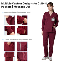 Blouses d'hôpital ANNO multi-poches, couleurs unies, en mélange de rayonne TR, toucher doux, pour médecins et infirmières