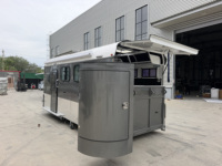 Remorque de luxe 2HAL pour chevaux avec table à manger, cuisine, salle de bain et boîte à selles pivotante