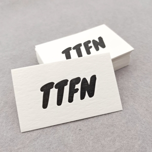 Biglietto da visita con stampa tipografica in rilievo con nome personalizzato riciclato di lusso carta bianca grazie alla visita - Product Image 3