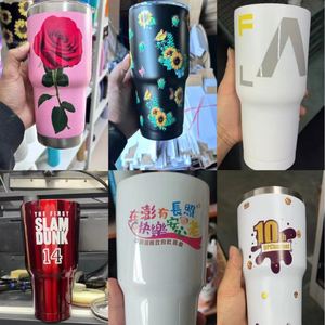 Cadeaux promotionnels 30oz. Gobelets sans pied en acier inoxydable de marque avec paille pour la bière - Product Image 4