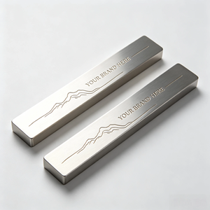 Hot Selling Brass Stainless Steel <b>Paperweight</b> Set Engraved Landscape Calligraphy Desk Accessory with Wire EDM & Drilling - Product Image 2
