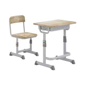 ชุดเก้าอี้<span class=keywords><strong>โต๊ะ</strong></span><span class=keywords><strong>ไม้</strong></span>สำหรับนักเรียนทำจากโลหะทนทานดีไซน์ให้วางซ้อนกันได้ตามหลักสรีรศาสตร์รับประกัน3ปีสำหรับห้องเรียนที่บ้าน - Product Image 1