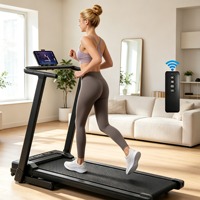 Tapis de marche électrique pliable portable avec écran LCD inclinable manuel, capacité de charge 120 kg, 0,75 CV, 6 km/h, télécommande, pour bureau, vente en gros OEM ODM