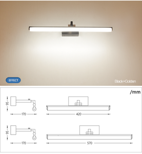 New Design Iron & Aluminium Modern <b>LED</b> Wall Lamp with 3000K-6000K Color Temp 3-Year Warranty for <b>Bedroom</b> Hotel & Villa - Product Image 6