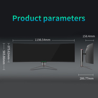 Monitor Curvo de Escritorio para Gaming Ultra Ancho de 49 Pulgadas 4K HDR, Full HD 144Hz, Relación de Aspecto 32:9, Precio de Fábrica, Interfaz DP, Altavoces Dobles