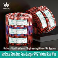 Fil torsadé en cuivre pur RVS, 2 conducteurs, 1,5 mm², résistant au feu, paire torsadée en PVC, norme nationale pour usage domestique
