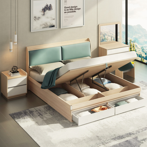 Wooden Bedbase/<strong>bedframe</strong>/bed with Headboard - Product Image 5