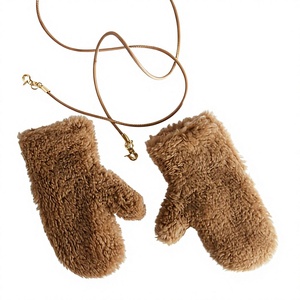 Warm Winter Solid Color Faux Fur Lined <b>Mittens</b> <b>Gloves</b> Plain Style Wrist Length Acrylic Cotton Material Daily Use - Product Image 3