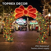 Arche de Noël géante à LED pour l'extérieur, motif lumineux imperméable IP65 pour parcs à thème, centres commerciaux et décoration de place publique