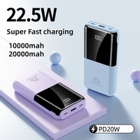 Meilleures Ventes 2026 – Batterie Externe Portable Ultra-Mince 20000 mAh (également disponible en 10000 mAh) avec Charge Rapide 22,5 W