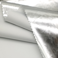 Feuille métallique argent brillante en Polyester, imperméable pour veste, livraison gratuite, bon marché