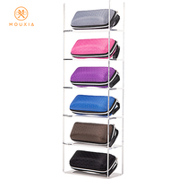 Étui à lunettes à coque rigide antichoc à texture nid d'abeille, boîte de rangement pour lunettes avec fermeture éclair et cordon, portable, 31g