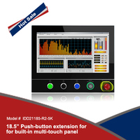 Panel industri layar sentuh kapasitif LCD Full HD, ekstensi USB DVI/kustom 18.5 "dengan 4 tombol
