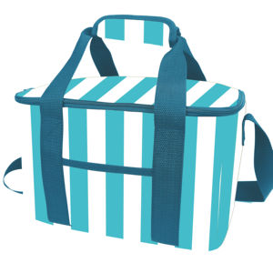 Bolsa de Almuerzo Personalizada con Rayas de Peva, Bolsa Térmica Aislada con Patrón de Letras para Alimentos - Product Image 1