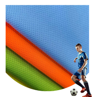 Tissu tricoté léger à séchage rapide en polyester 100% (75D/72F) 150 GSM, motif œil-de-perdrix, pour vêtements de sport, maillots de football, t-shirts
