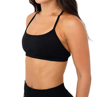 Brassière de sport respirante à double couche pour femmes, bretelles fines, haute élasticité, fitness, yoga