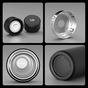 Bouteille isotherme intelligente en acier inoxydable avec logo personnalisé par sublimation, capteur de température LED et fonction thermos - Product Image 4