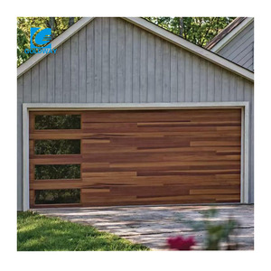 Puerta <span class=keywords><strong>de</strong></span> garaje <span class=keywords><strong>de</strong></span> panel <span class=keywords><strong>de</strong></span> espuma <span class=keywords><strong>de</strong></span> PU con acabado <span class=keywords><strong>de</strong></span> color <span class=keywords><strong>madera</strong></span> <span class=keywords><strong>y</strong></span> acero galvanizado <span class=keywords><strong>de</strong></span> estilo moderno <span class=keywords><strong>para</strong></span> villas estilo abierto rodante con ventanas laterales - Product Image 3