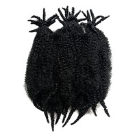 Lot de 3x mèches Afro Twist 16'' pour tressage, petites boucles africaines, en fibre haute température, volumineuses, aspect naturel, style Hip-hop