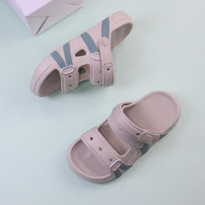 Chaussures d'eau pour enfants, sabots antidérapants à semelle souple, sandales de plage pour garçons et filles, pour l'été, la randonnée, le camping, usage quotidien, rose, gris, beige - Product Image 1
