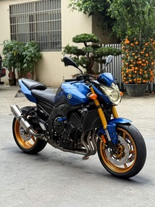 Yamaha <span class=keywords><strong>FZ1</strong></span> 1000cc Moto Naked a Quattro Cilindri in Linea Blu con Forcella Anteriore Dorata e Cerchi Dorati - Product Image 1
