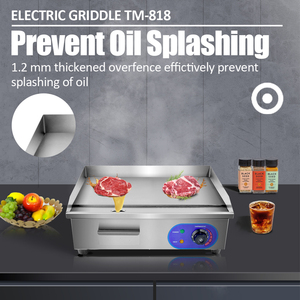 Vente flash - Plaque chauffante antiadhésive et contrôle de température réglable - Plaque de cuisson électrique commerciale adaptée pour <span class=keywords><strong>cuisiner</strong></span> des steaks et des hamburgers - Product Image 3