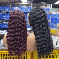 Perruque Lace Front Cheveux Humains Sans Colle Ondulée Effet Mouillé 13x4 13x6 HD, Perruques Lace Front Cheveux Humains Pré-Pluckées Sans Colle, Perruques Full HD Lace Sans Colle