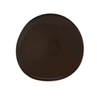 Service de table en céramique Pebble moderne bicolore 24 pièces, forme organique, marron café et blanc, assiettes et bols en porcelaine, sans BPA, portable