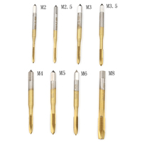 Gros Stock métrique pouce HSS Hsse spirale flûte vis filetage robinets perceuse ensemble outils pour Machine métal M2 M2.5 M3 M4 M5 M6 M8 M10