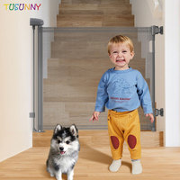 Barrière de sécurité rétractable pour bébé en maille durable, en PVC robuste, barrière de sécurité pour bébé multifonctionnelle, barrière de sécurité pour escalier et porte