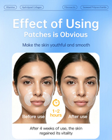 Masque facial anti-âge au collagène à marque privée pour le visage, estompe les rides nasogéniennes et les rides du sourire, raffermit et liftant