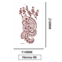 Nouvel autocollant de tatouage au henné brun 2024 en gros