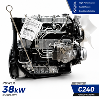 Moteur diesel SCDC ISUZUU C240 2.369L 38kW 3000RPM 4 cylindres pour chariot élévateur, générateur, machines industrielles, fournisseur OEM