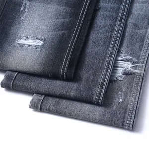 Zwart Rechts Twill 95% Katoen Denim Stof Voor Jeans 11.3Oz Hoge Kwaliteit Kleding Stof Groothandel