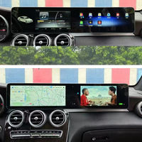 Lecteur DVD de voiture, navigation GPS, autoradio Android, double écran, écran interactif Carplay pour Mercedes-Benz Classe C W205/GLC 2015-2022