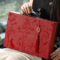 Nouvelle boîte à desserts, cadeau du Nouvel An, boîte-cadeau de gâteaux de lune de style chinois, carton de rangement portable pour le Festival de la Mi-Automne