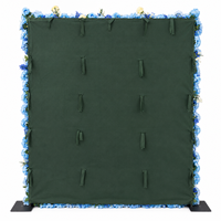 Stock local aux États-Unis, livraison gratuite, vente en gros, mur de fleurs artificielles en hydrangea bleu et rose 4x8FT pour la décoration de mariage et de fête