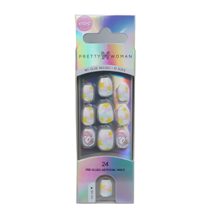 Série de faux ongles à paillettes douces, sûrs et faciles à appliquer, pour enfants et femmes, ODM, ongles à presser pré-collés pour enfants - Product Image 3