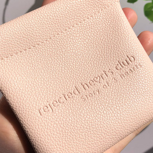 High Quality Custom Design Logo Pu Leather Fashion <b>Bag</b> Earphone Jewelry Ring Necklace Coin Leather <b>Dust</b> <b>Bag</b> with Iron Sheet - Product Image 6