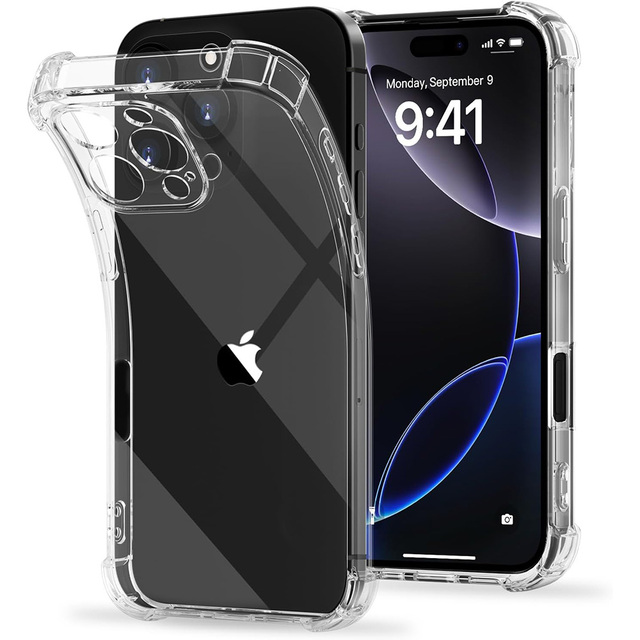 Shockproof Phone Case For iPhone 16e 16 15 14 13 12 11 Pro Max Plus Mini Silicone Soft Shell Ultra Thin Cover Slim Transparent