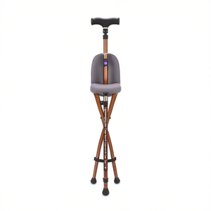 Bastón Plegable Ligero y Ajustable con Asiento y Aleación de Aluminio Ligero, Capacidad de 300 lb, para Uso Doméstico - Product Image 1