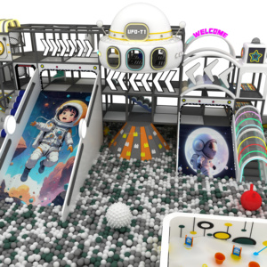 Structure <span class=keywords><strong>de</strong></span> jeu intérieure avec pont suspendu en acier et zone d'activités pour enfants avec piscine à balles - Product Image 4