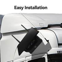 Sistema de respaldo de seguridad magnético de cámara de salpicadero con energía solar WiFi inalámbrico para coches, camiones, remolques con sensor de imagen AHD