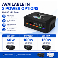 TerryPower Mini DC UPS 60W-120W avec batterie au lithium intégrée, sortie POE 5V/9V/12V/19V, alimentation de secours pour routeur, CCTV, modem