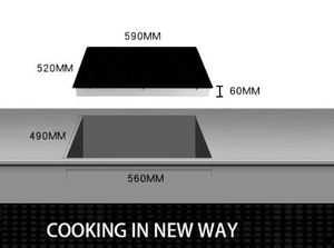 Cocina de Inducción de cuatro placas, hornillo eléctrico de cocina, 4 quemadores, placa de inducción, horno industrial, 4 bocas, encimera digital - Product Image 5